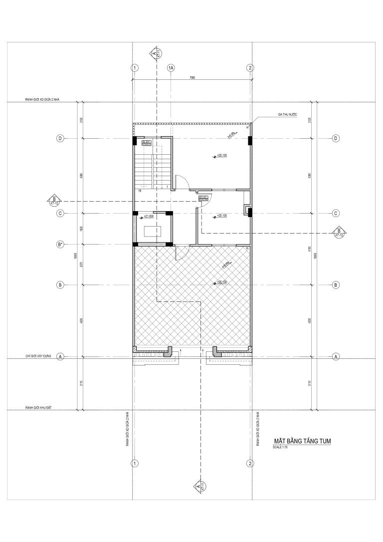 thiết kế nhà 6 tầng liền kề V5 V6 Văn Phú - Nhà phố thương mại The Victoria