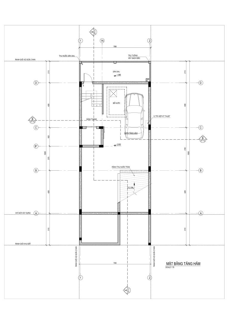 thiết kế nhà 6 tầng liền kề V5 V6 Văn Phú - Nhà phố thương mại The Victoria