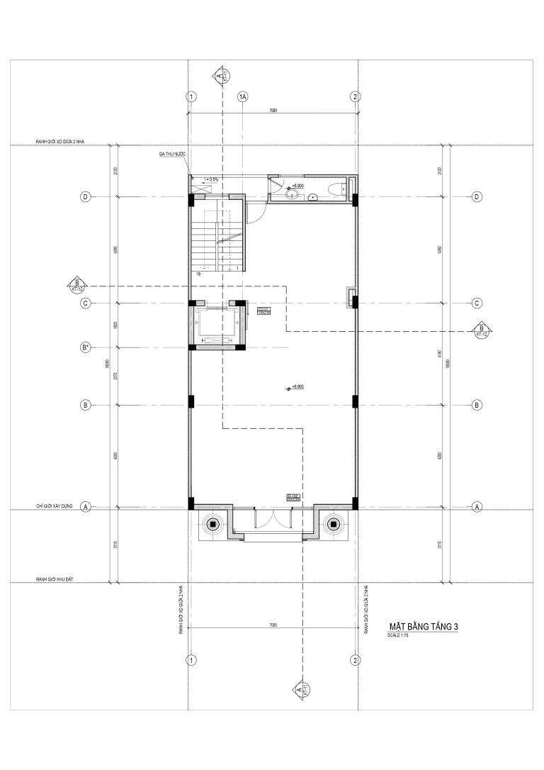 thiết kế nhà 6 tầng liền kề V5 V6 Văn Phú - Nhà phố thương mại The Victoria