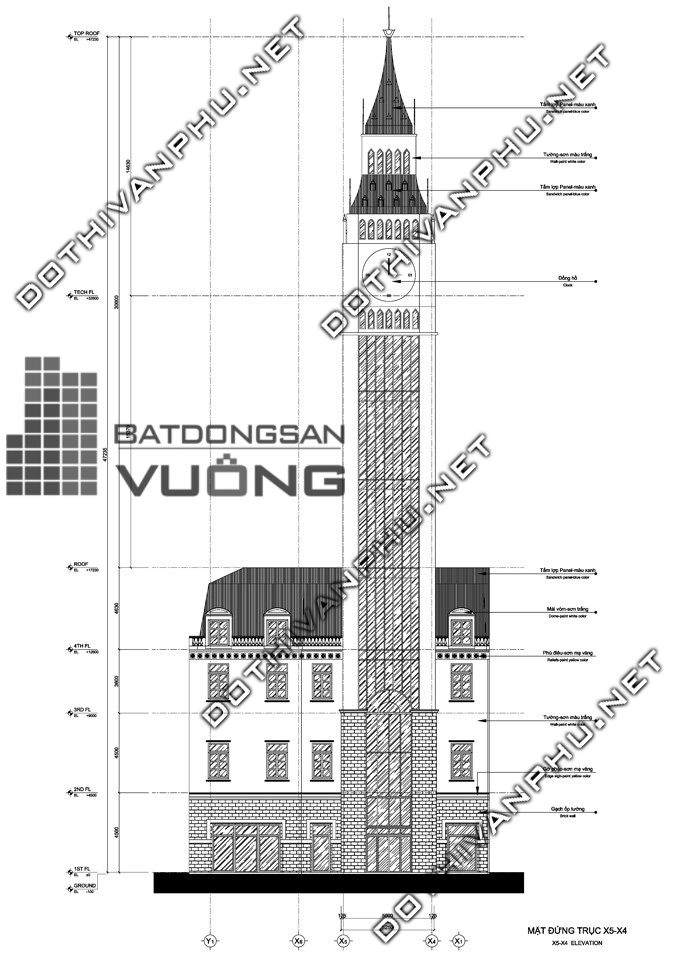 tháp đồng hồ Văn Phú Hibrand